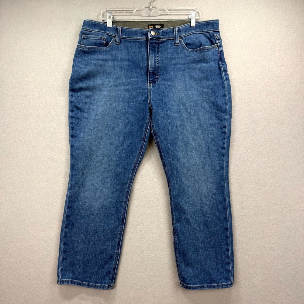 Lee Cigarette Jeans‎ Womens 18M Fits 38x25* Blue Denim Pants Slim Fit Mid-Rise